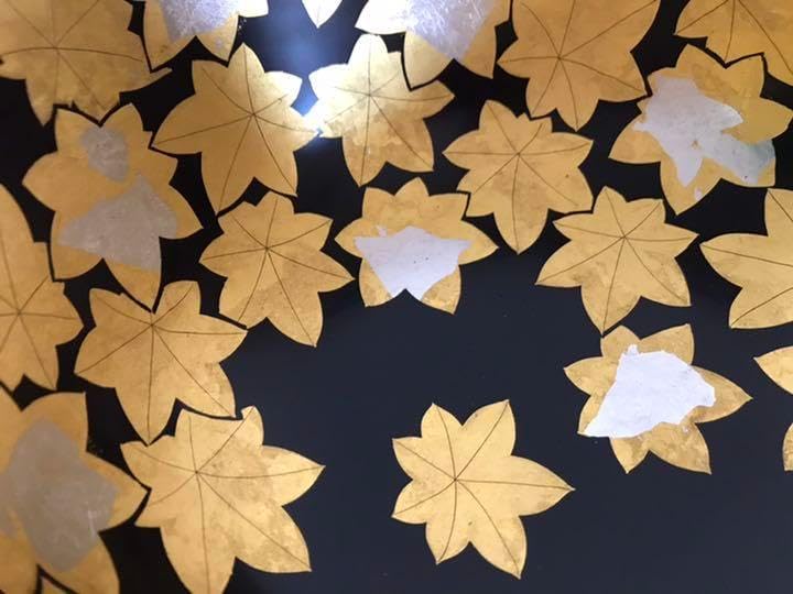 ◉超レア【アンティーク】紅葉蒔絵　アソベ光石謹製　盛鉢 ◉超レアアンティーク紅葉蒔絵 アソベ石謹製 盛鉢